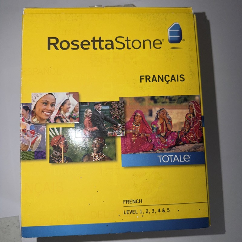 Rosetta Stone V4 TOTALe: French 1-5 for PC, Mac GOOD CONDITION, No Headset