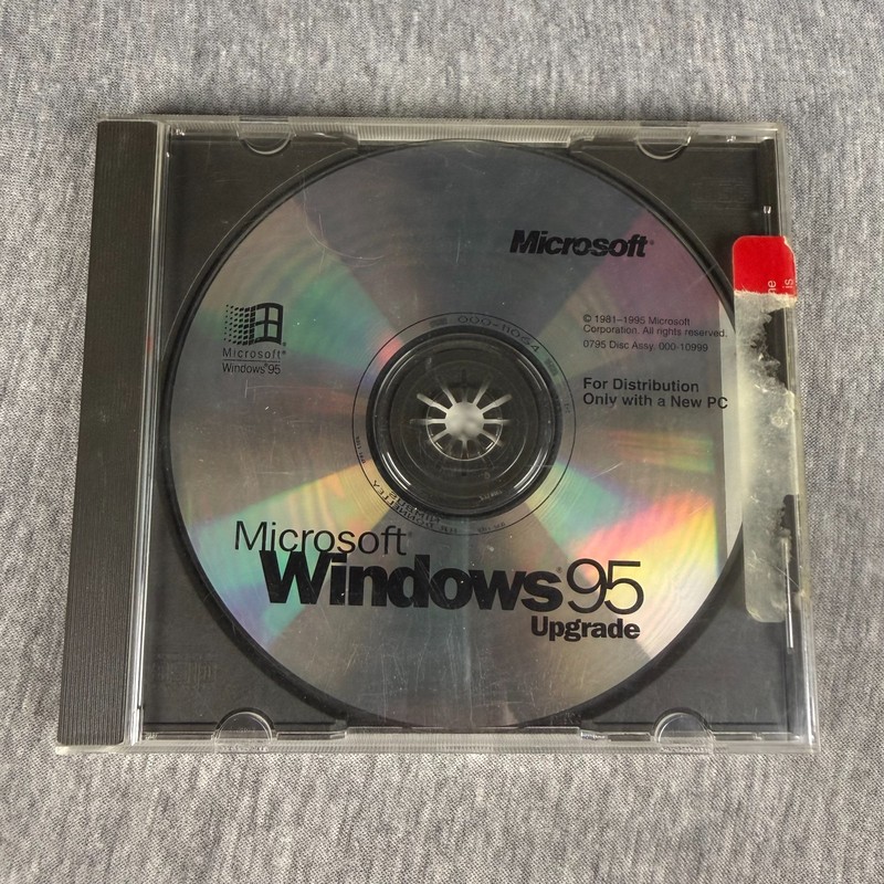 Genuine Microsoft Windows 95 Upgrade CD-ROM Disc NO KEY