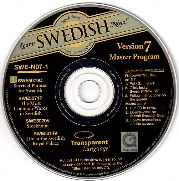 Learn SWEDISH Now! CD-ROM for Win/Mac – NEW CD in SLEEVE