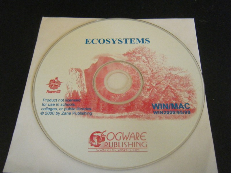Fogware Publishing – Ecosystems (PC & MAC, 2000) – Disc Only!!!!