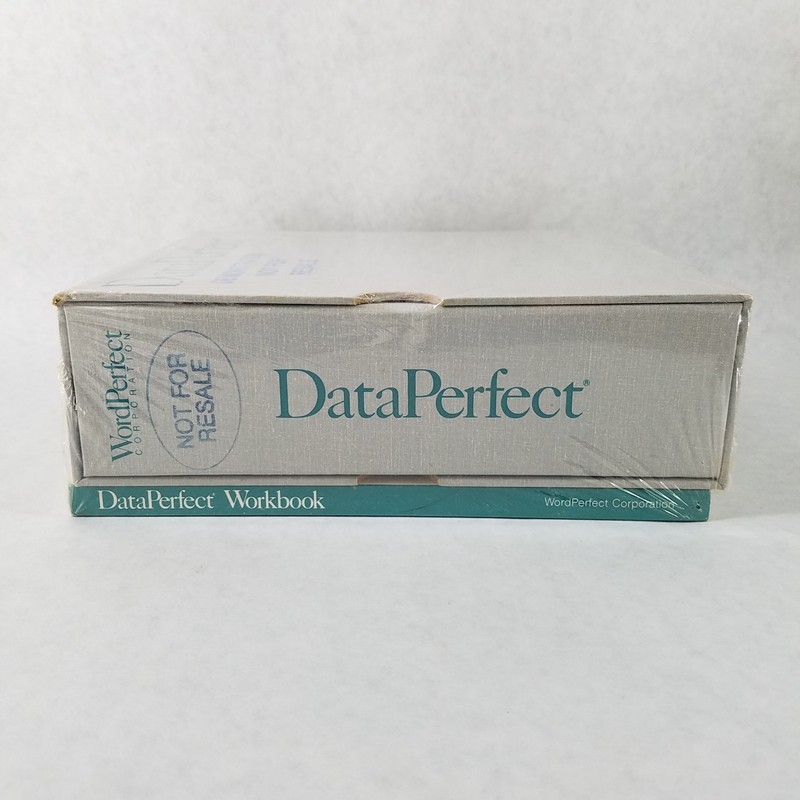 DataPerfect Version 2.1 Software w/Workbook for IBM PCs - 1989 - SEALED gallery