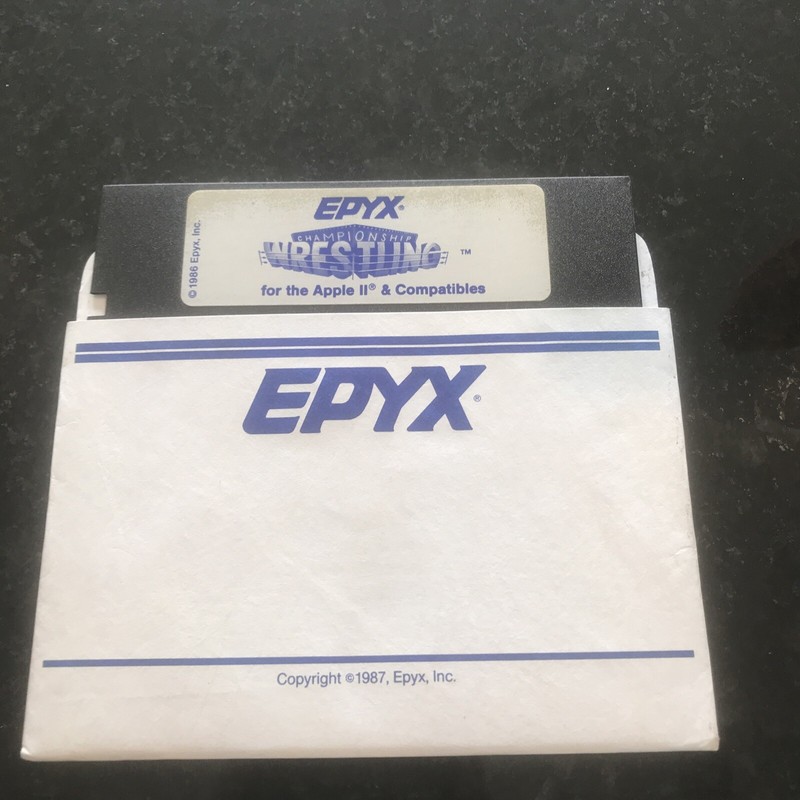 EPYX Championship Wrestling Apple II Game 5.25″ Diskett