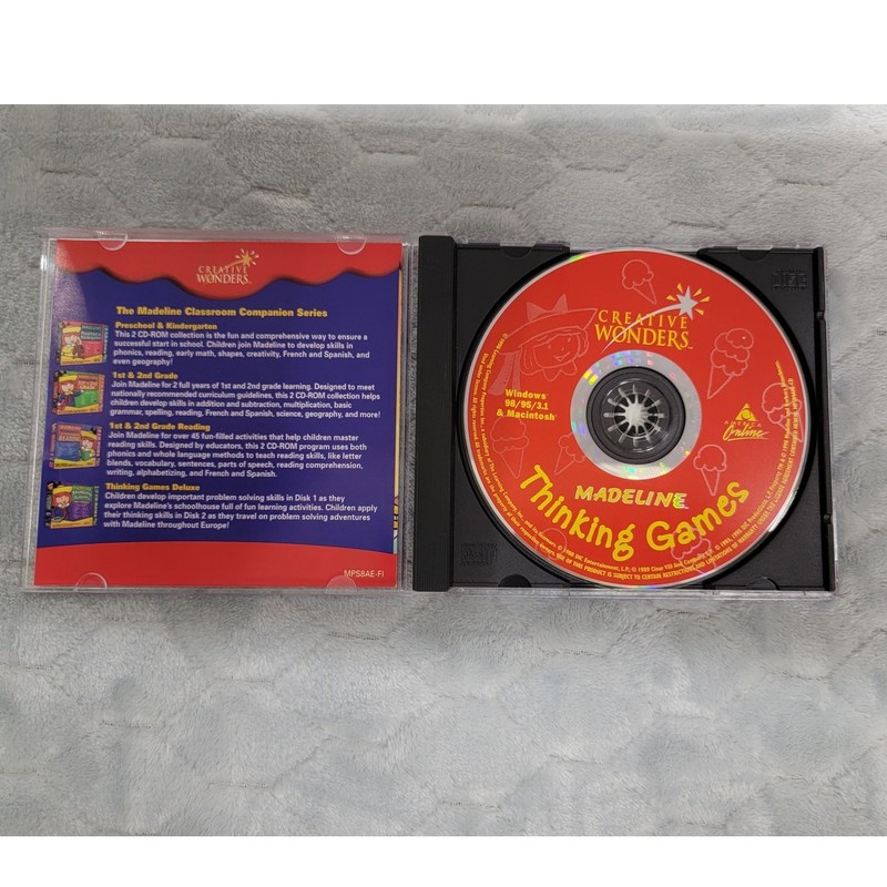 Madeline Thinking Games PC Mac CD-ROM 1996 Creative Wonders Kids Edutainment gallery