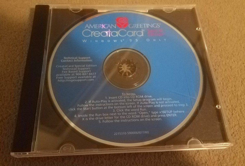 American Greetings CreataCard Special Edition CD PC Windows 95 Card Making