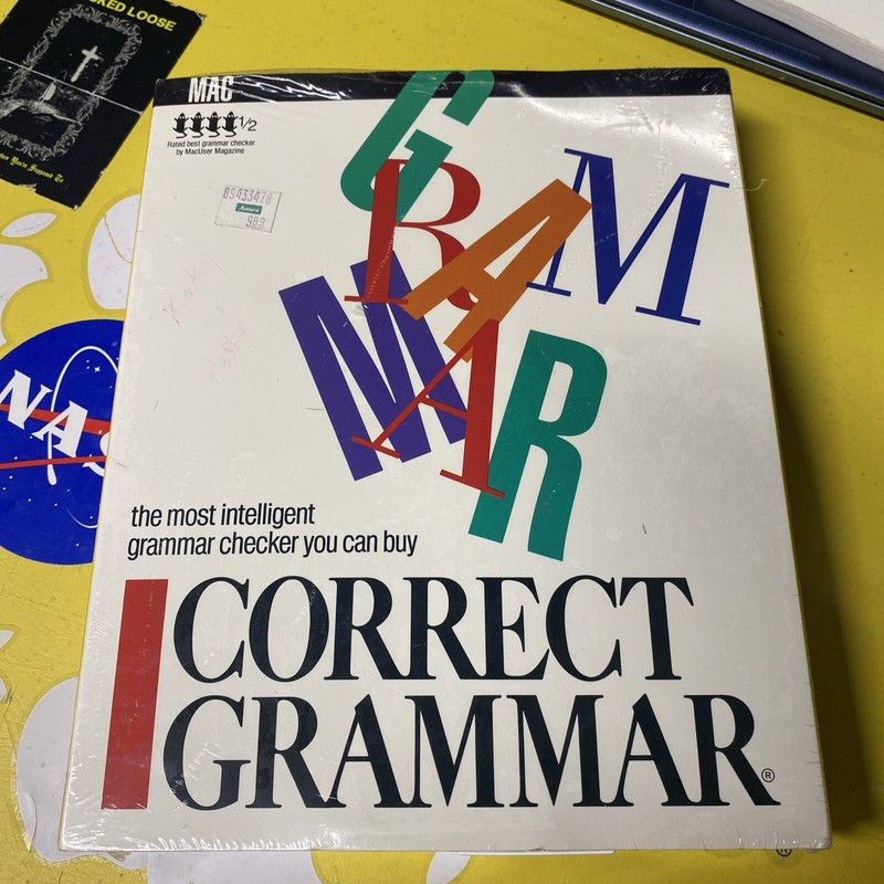 CORRECT GRAMMAR CLASSIC MAC MACINTOSH OS NEW 1991 WordStar B5-C2500 M BRAND NEW