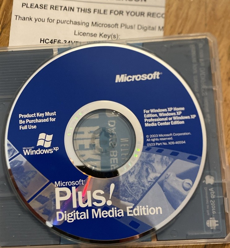 Microsoft Plus! Digital Media Edition Windows XP – PRODUCT KEY INCLUDED!!!