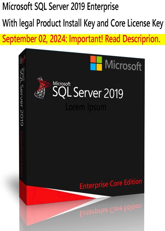 Microsoft SQL Server 2019 Enterprise with 16 Core License, unlimited User CALs