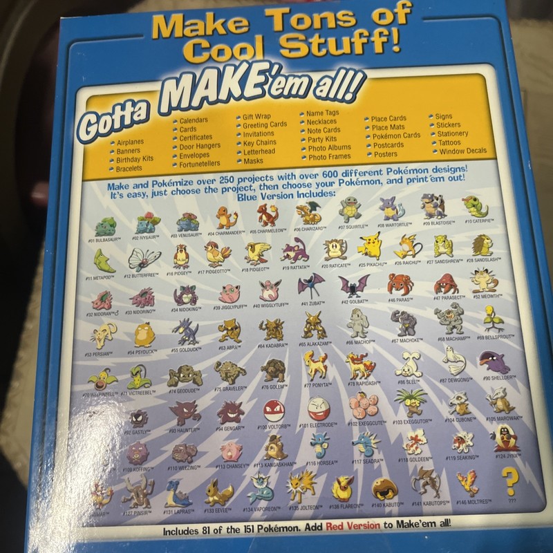 Pokemon Gotta Make'em All Project Studio Blue Version Windows In Box Unopened gallery