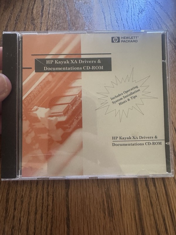 HP Kayak XA Documentation & Driver Recovery CD ROM Windows 1998 Software