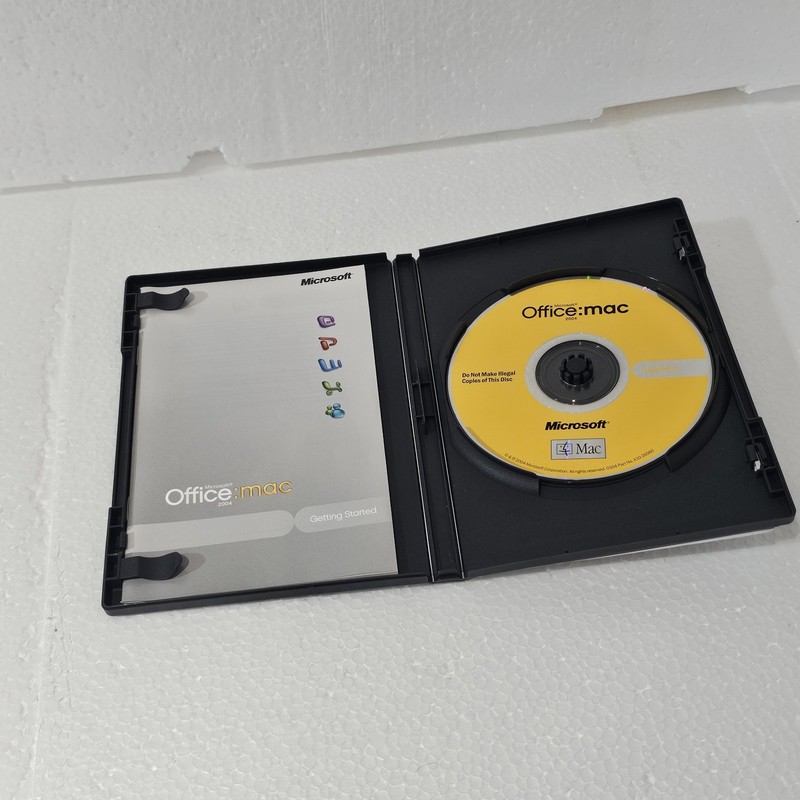Original Microsoft Office Mac 2004 Disc w/ Key, Manual and Case X10-33159 Oem gallery