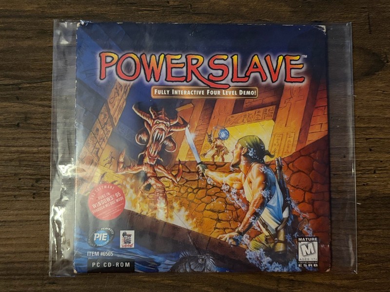 Powerslave PC CDROM-Fully Interactive 4 Level DEMO Egypt Tombs Lobotomy COMPLETE