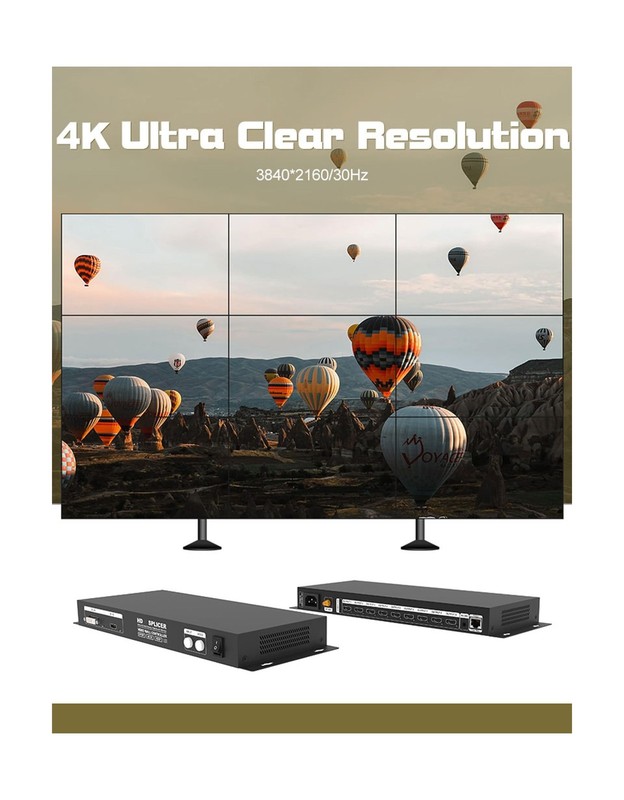 4K 3x3 HDMI New Video Wall Controller HDMI 1.4, HDCP1.4 Compliant | 1 HDMI/DV... gallery