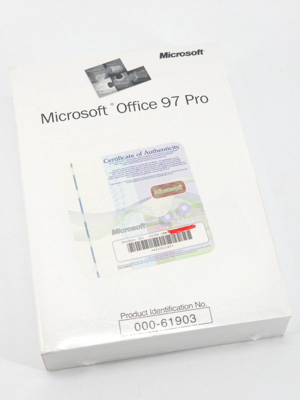 NEW SEALED Microsoft Office 97 Pro SP2 & Certificate of Authenticity