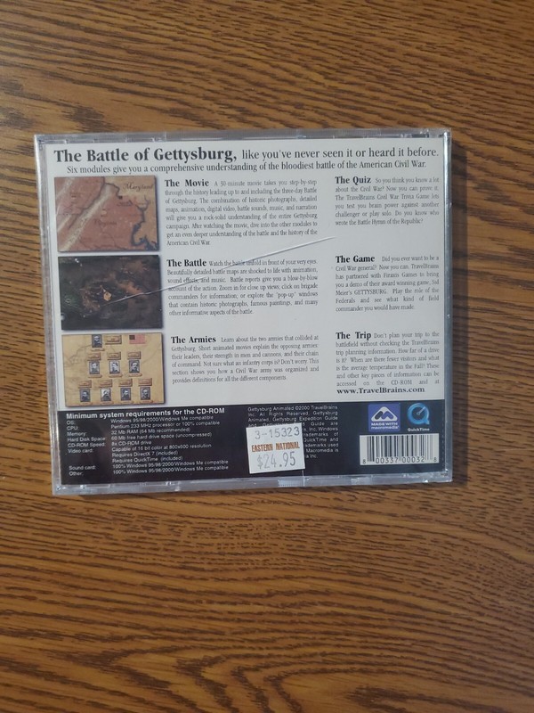 Gettysburg Animated Multimedia CD for Windows 95/98/2000 CD-ROM Sealed QuickTime gallery