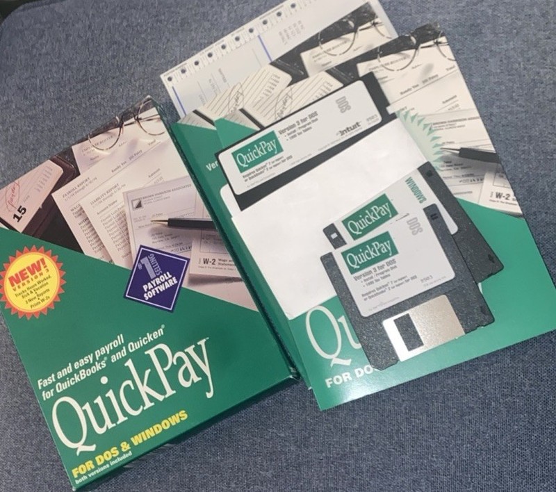 VTG Original Quickbooks Version 3 Windows DOS Software 3.5 5.25 Floppy Disks