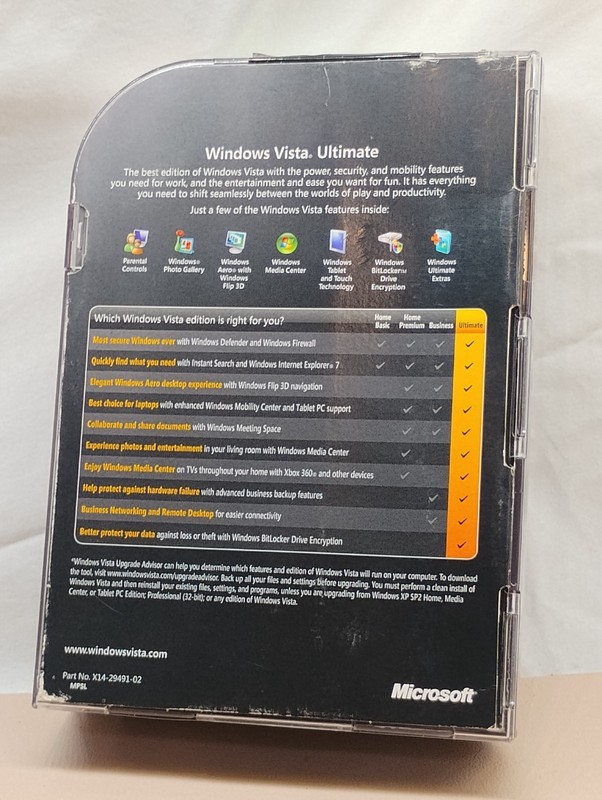 MS Windows Vista Ultimate Upgrade 32 & 64 Bit Genuine Retail Version 2-Discs gallery