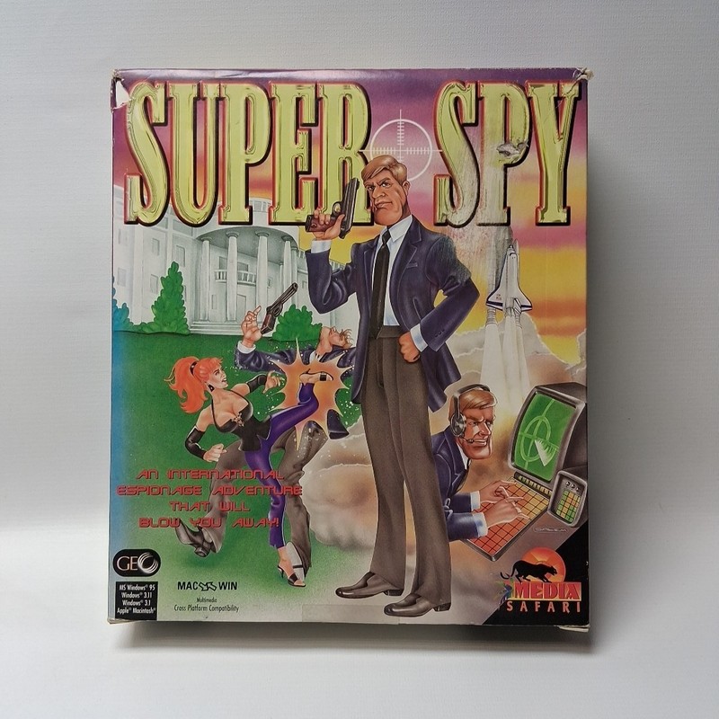 Super Spy PC CD stop terrorists point click game! RARE 1996 GameCo........R2S3B5 gallery