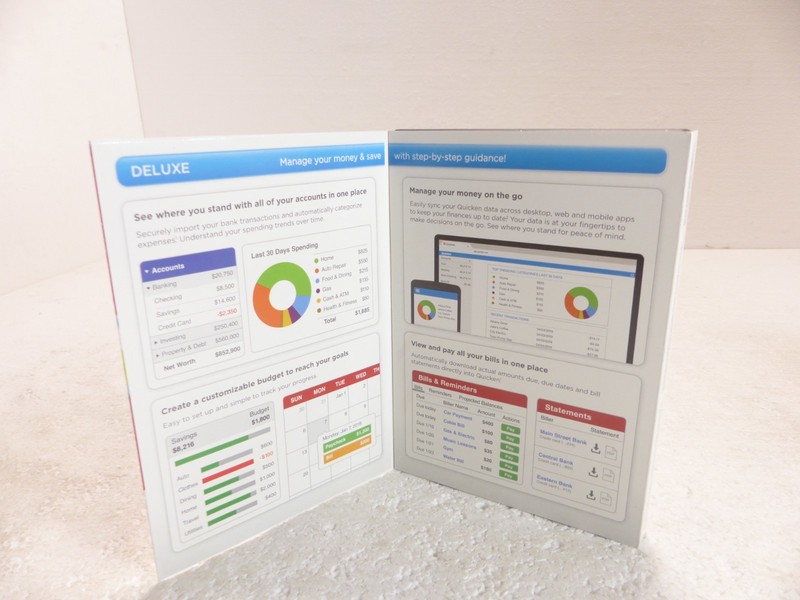 Quicken Deluxe 2019 (CD, 1-Disc) Windows Mac Software Manage Money & Save w/ Key gallery