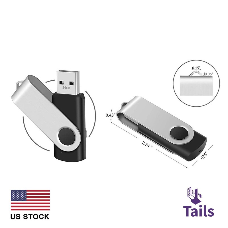 Tails Bootable 16GB Flash Drive – Latest Stable