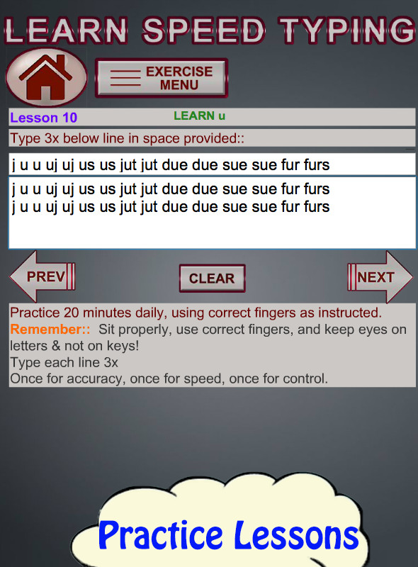 Learn Speed Typing - Typing Faster Made Easy - Software (Windows or Mac) gallery