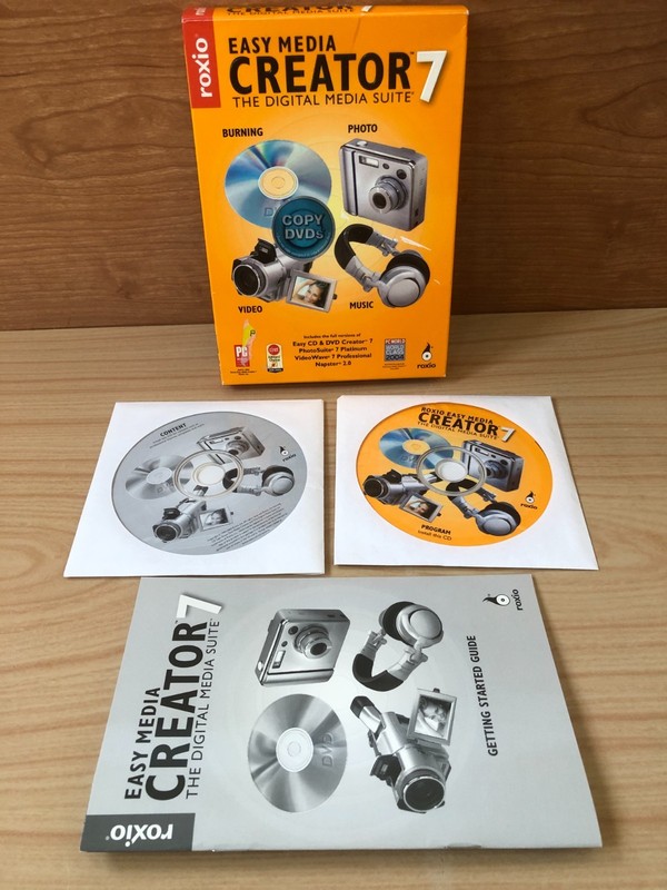 Roxio Easy Media Creator 7 The Digital Media Suite Content & Program CDs W/ Key gallery