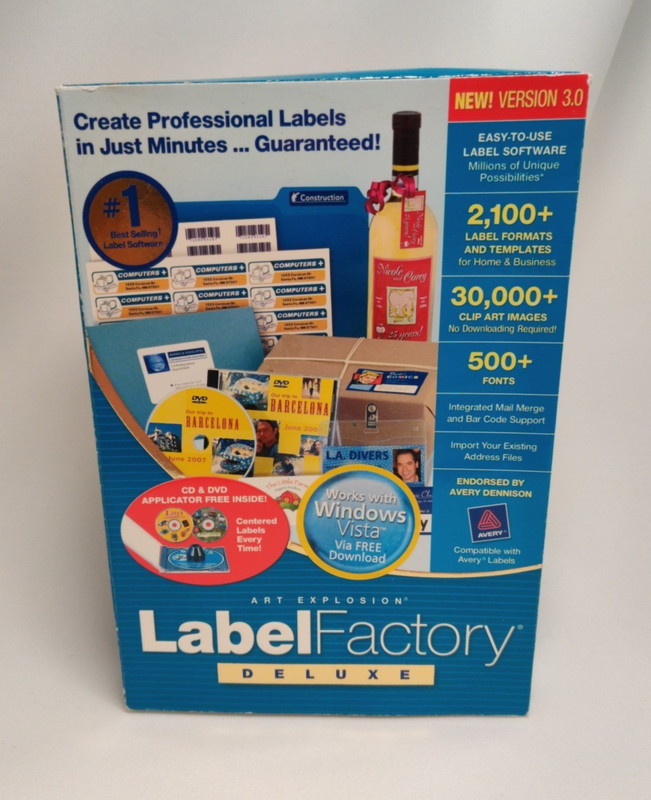 Nova Development Art Explosion Label Factory Deluxe 3.0 – Win 98/NT/2000/Me/XP