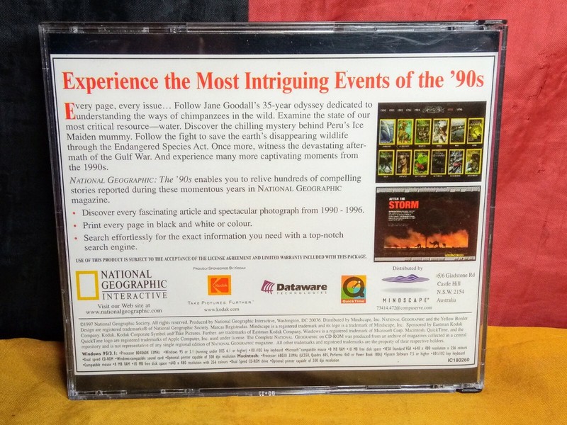 National Geographic: The '90s (PC Windows 3.1/95 MAC 7.5, CD-ROM) - Jewelcase gallery
