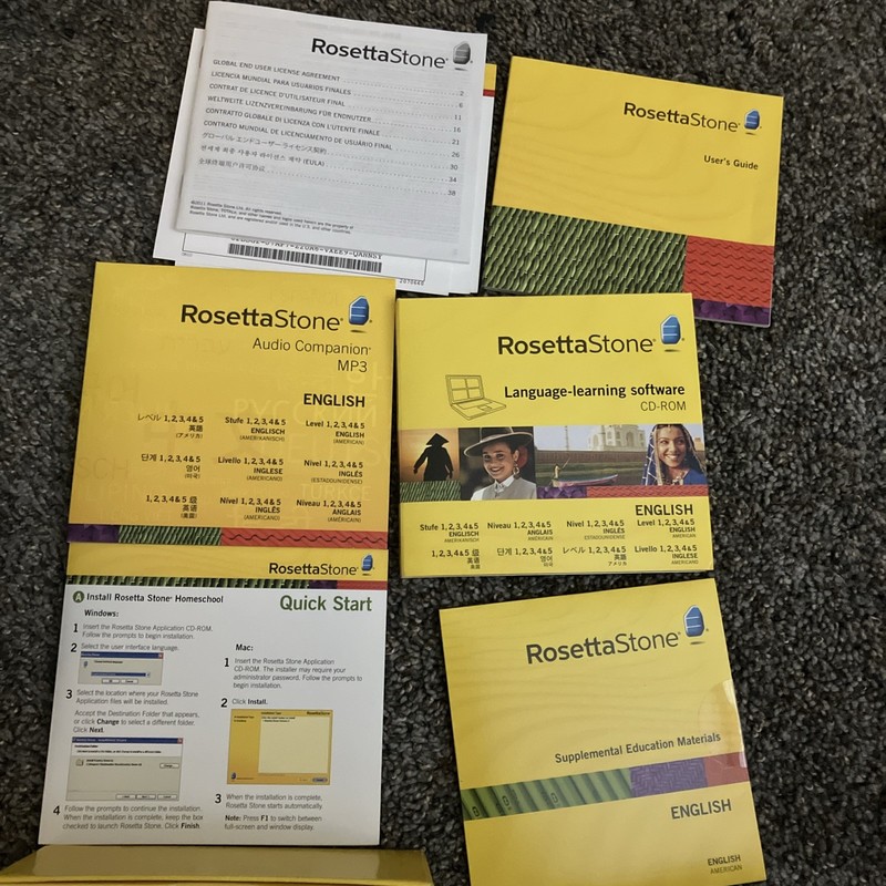 Rosetta Stone Homeschool English Level 1 , 2, 3, 4, (no Level 5) Audio Companion gallery
