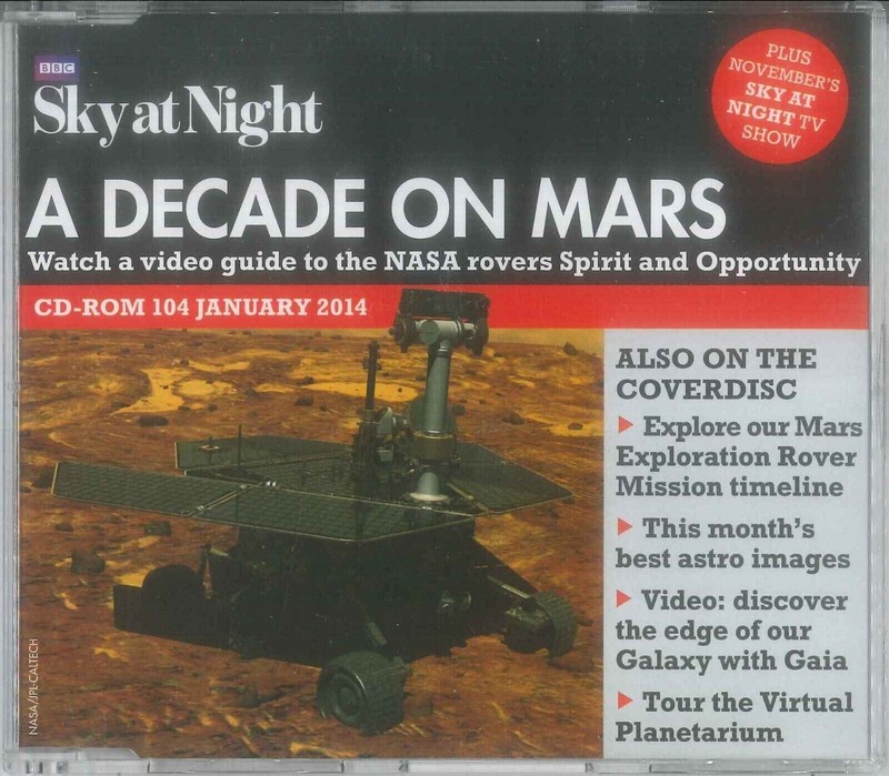 BBC Sky at Night CD-ROM, A Decade on Mars, #104 January 2014, Windows, Mac