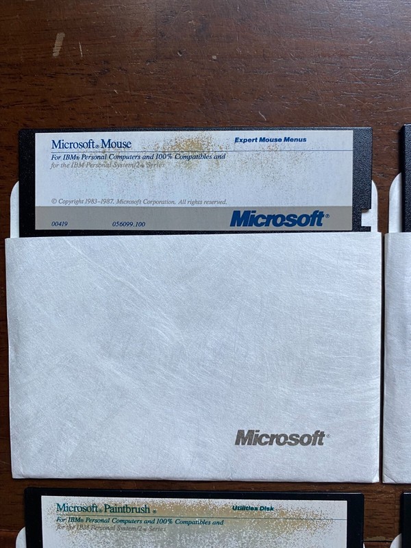 VTG 1987 Microsoft Mouse and Paintbrush - 5.25" Floppy Expert Menus gallery