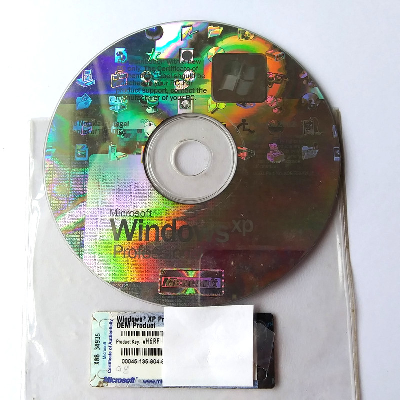 Microsoft Windows XP Professional OEM CD + Product Key License Genuine