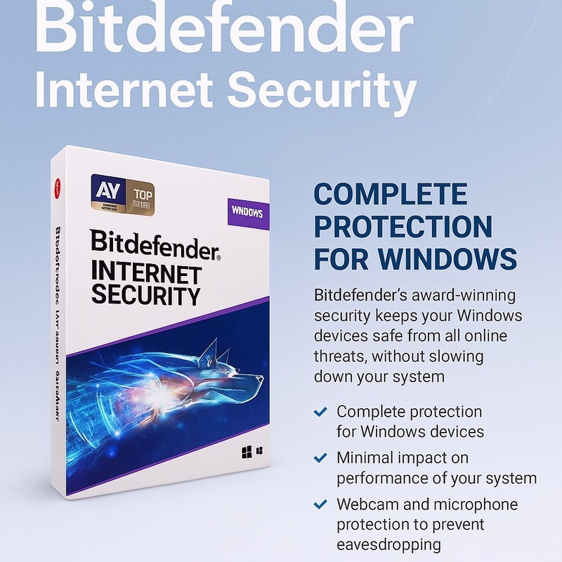 Bitdefender Internet Security – 1 Year 3 Devices (Windows Only)