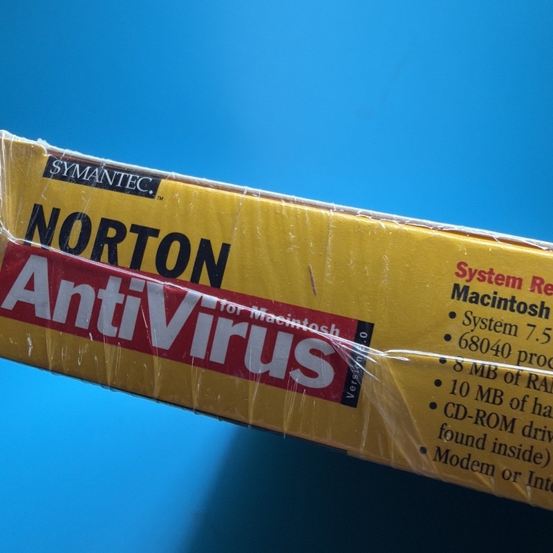 1998 Vintage New & Sealed Symantec Norton Antivirus for Macintosh Ver. 5.0 CDROM gallery