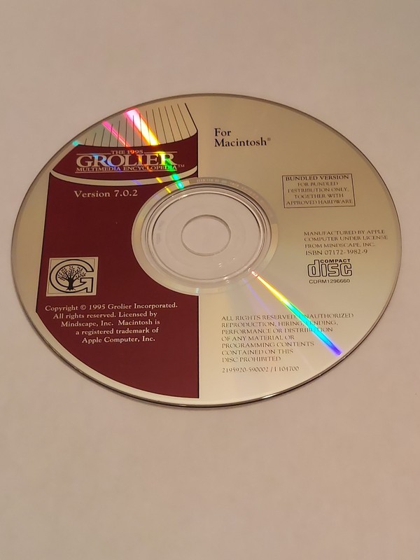 The 1995 Grolier Multimedia Encyclopedia CD Version 7.0.2 (Macintosh) gallery