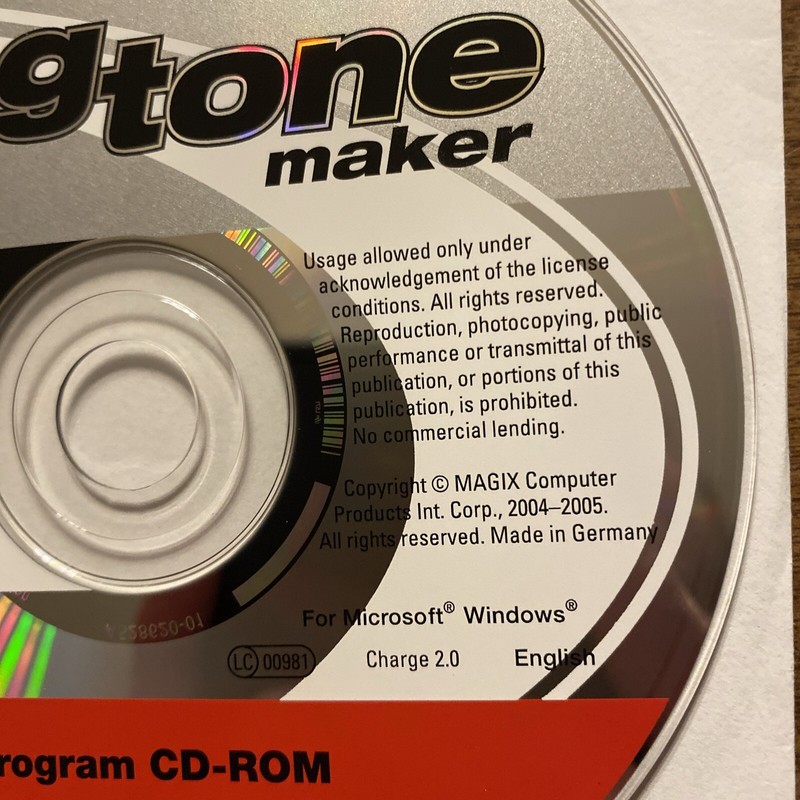 Magix Ringtone Maker Compact Disc CD 2004-2005 for Microsoft Windows gallery