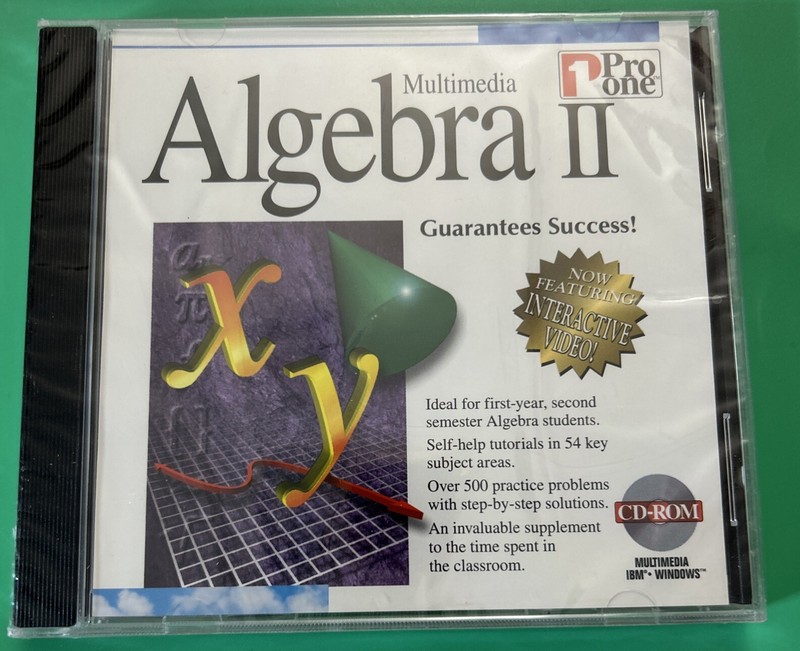 Multimedia Pro One : CD-ROMS 1995 Algebra II, Geometry & Trigonometry VTG - New gallery