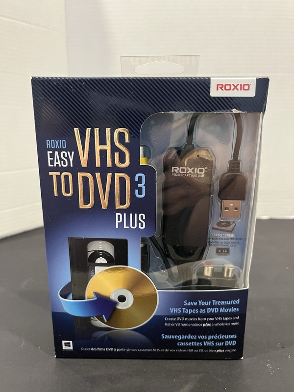NEW Roxio Easy VHS to DVD 3 Plus Converter Transfer Old Home Videos NIB Sealed