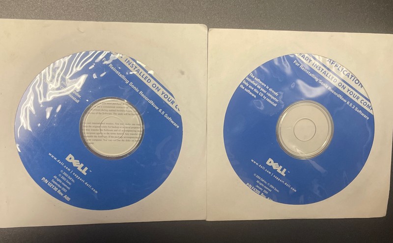 Lot of 2 DELL Application Reinstalling Sonic RecordNow 6.5 Software CD P/N U2130