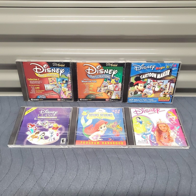 Vintage Y2K Disney Software Creative Suite Lot of 6 Windows Mac *Details in Desc