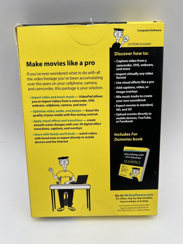 Video Editing NCH VideoPad Software For Dummies CD ROM & Book gallery
