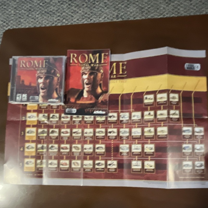 Activision PC Game, Rome Total War PC Game 4 CD Set with Map and Manual gallery