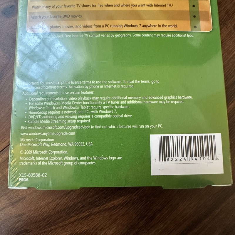 Microsoft Windows 7 Home Premium Upgrade Factory Sealed Complete in Box gallery