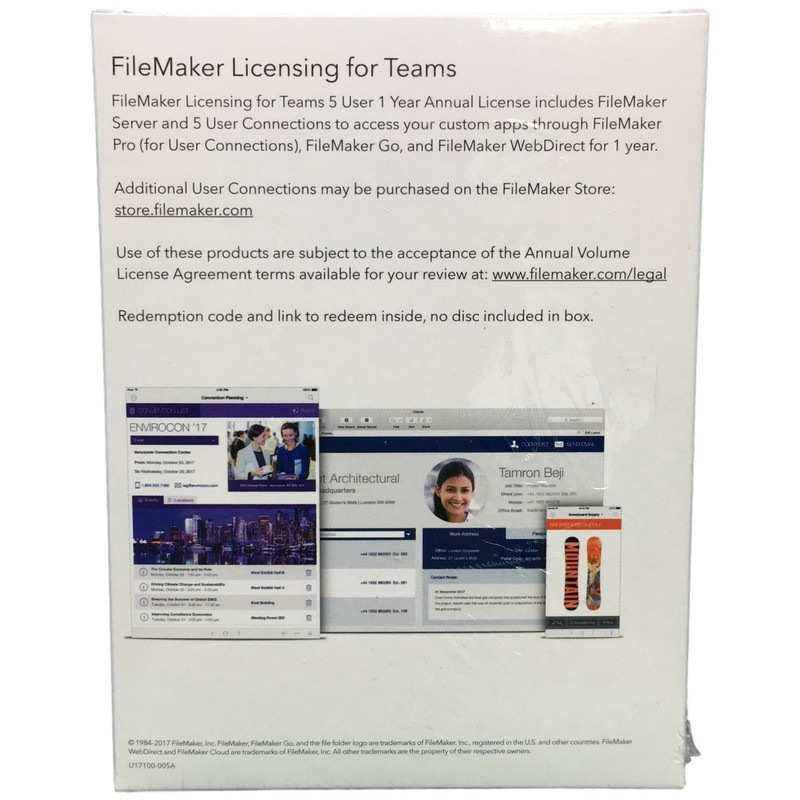 FileMaker 5 User 1 Year License HLB42LL/A gallery