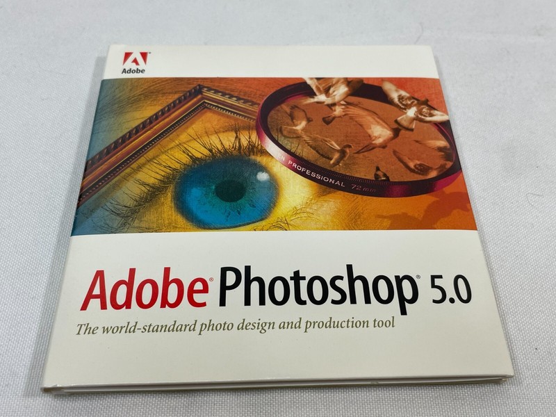 Vintage 1998 Adobe Photoshop 5.0 UPGRADE Apple Mac Macintosh CD-ROM Software gallery