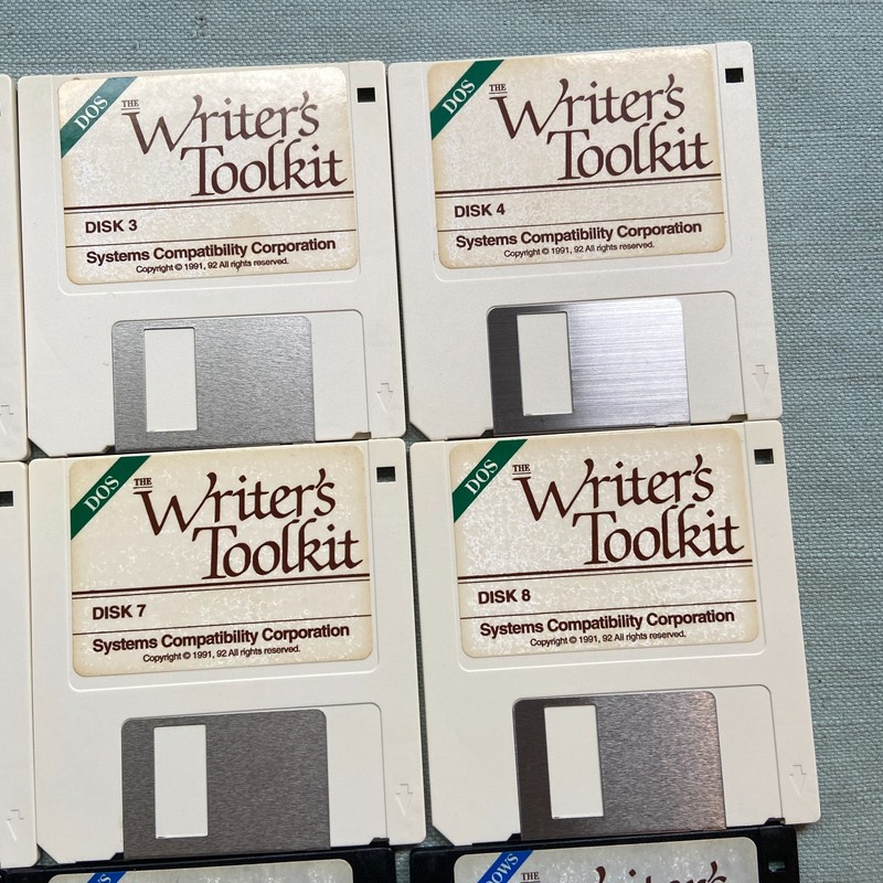 Vintage Software Lot 3.5” Writers Toolkit DOS 1992 Windows Systems Compatibility gallery