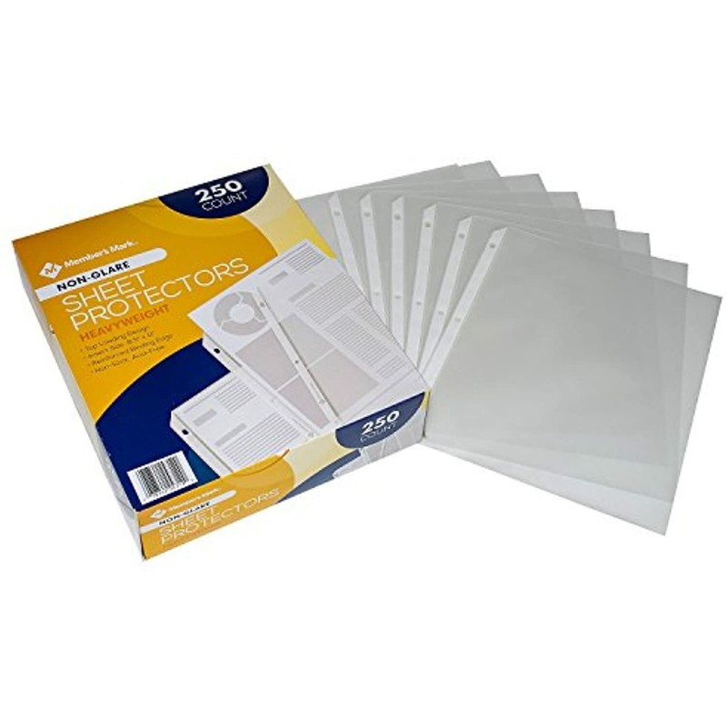 Member's Mark Heavyweight Sheet Protectors, Clear (250 ct.) gallery