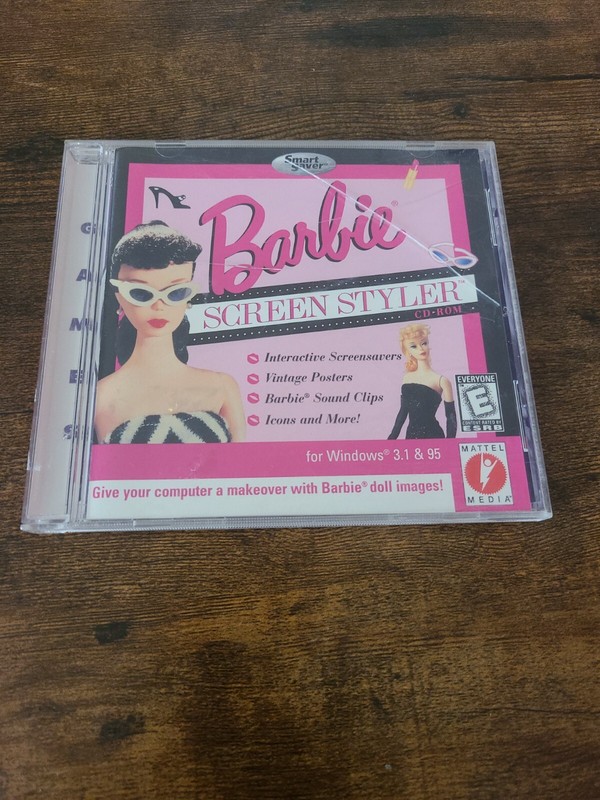 Barbie Screen Styler (1999, CD Rom) Customize your computer with Barbie