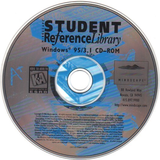 Student Reference Library (PC-CD, 1996) for Windows – NEW CD in SLEEVE