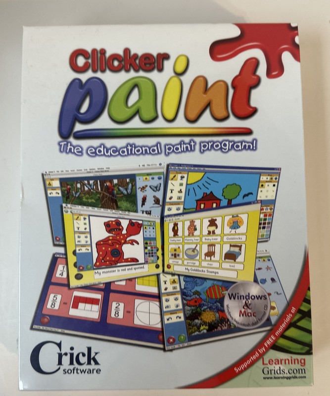 Clicker Paint Home User Retro PC CDROM up to Windows 7 Sealed