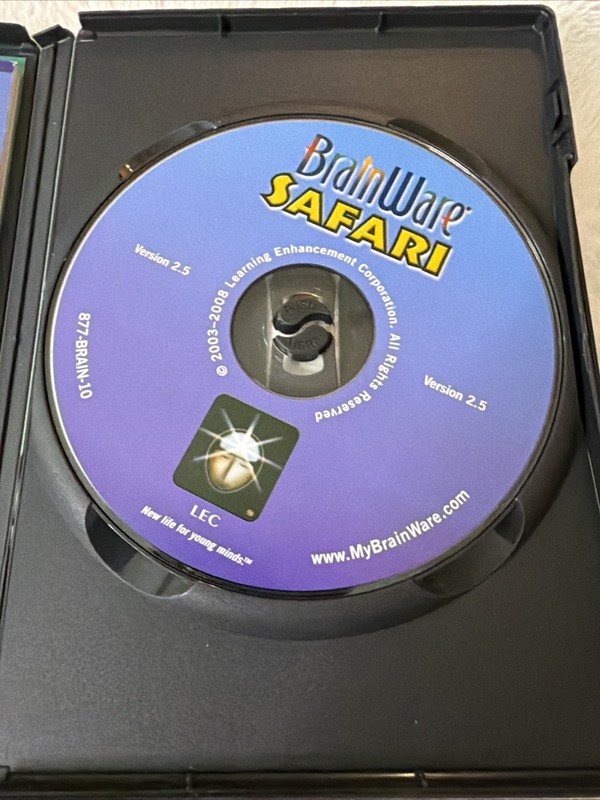 Brainware Safari Building Better Minds PC CD ROM B352 CIB MAC Travel Guide Card gallery